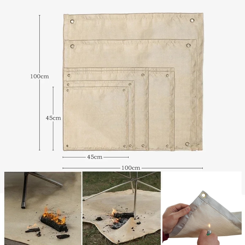 Heat Resistant Mat - Alfombra ignífuga para acampar, manta resistente