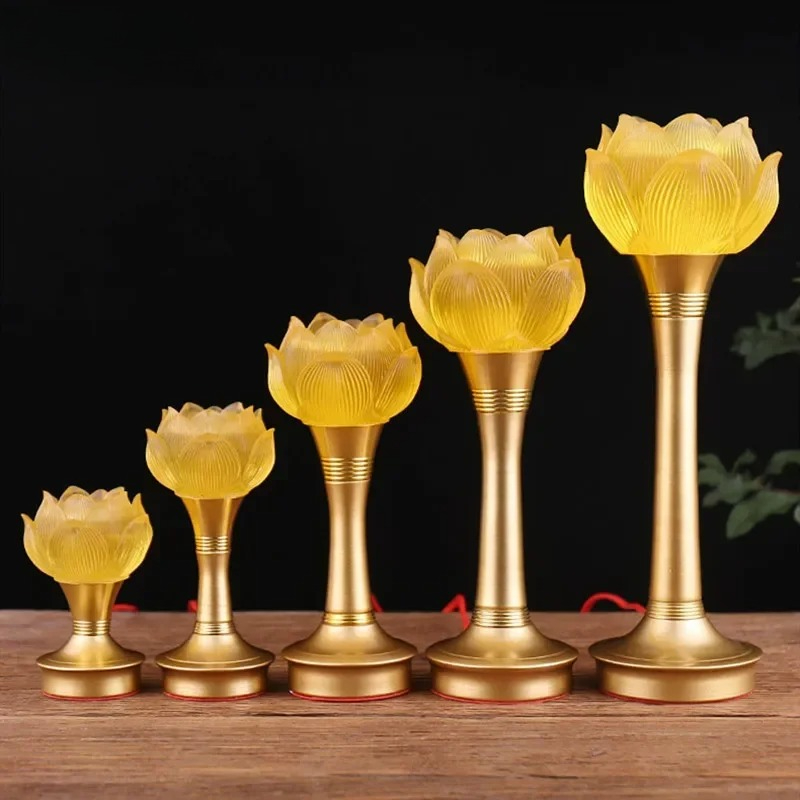 Candle Supplies Europe - Candelabro de loto Liuli chino simulado,